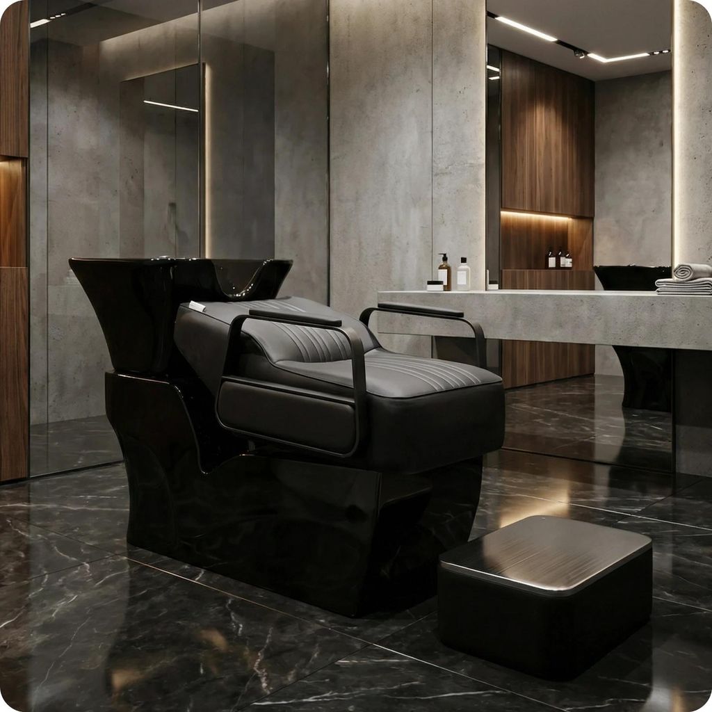 Friseur-Waschliege Zara für Friseursalon & Barbershop mit Produktbild 