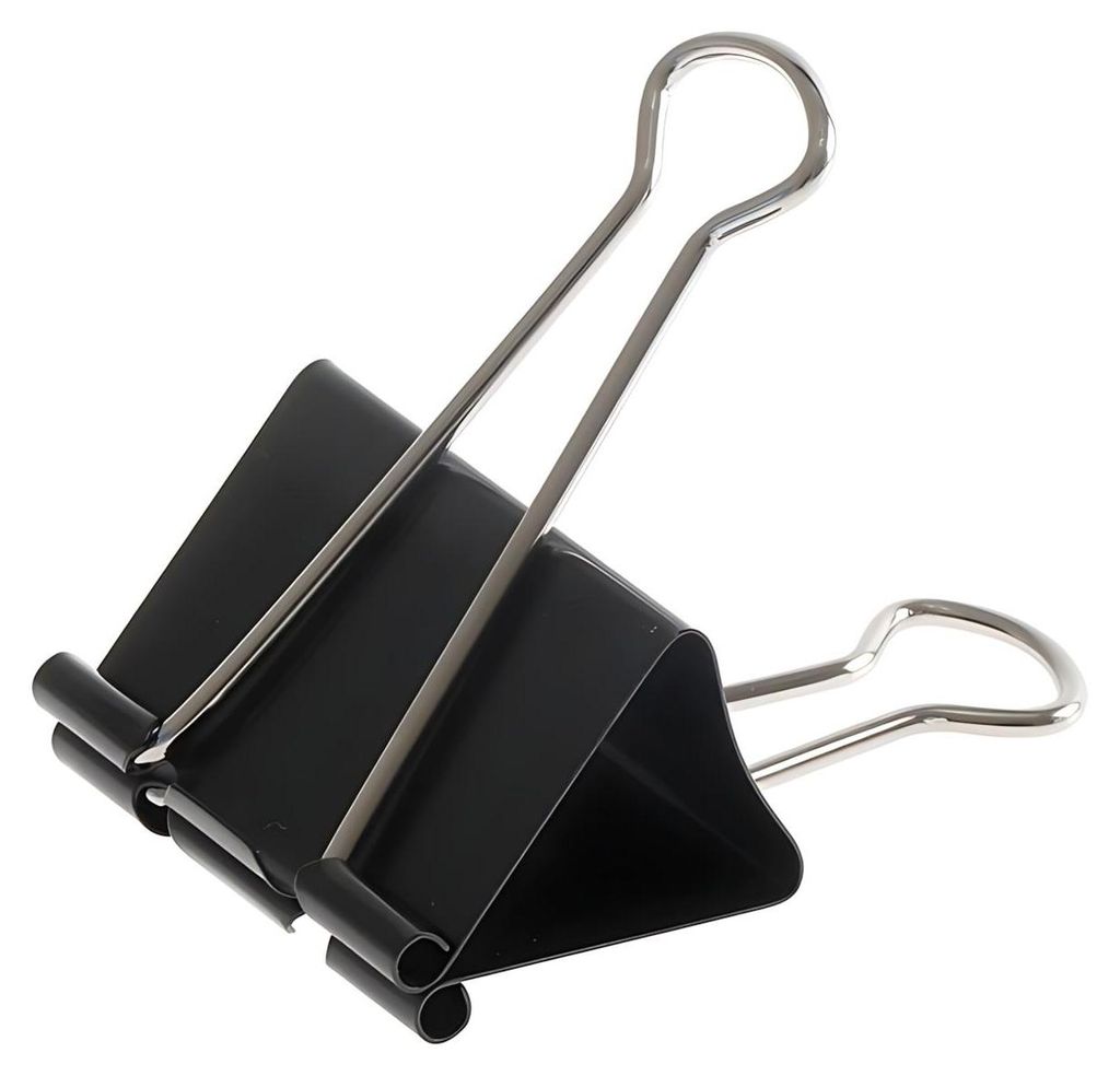 Pinces à anneaux de bureau, noires, nickelées, largeur 51 Image du produit 