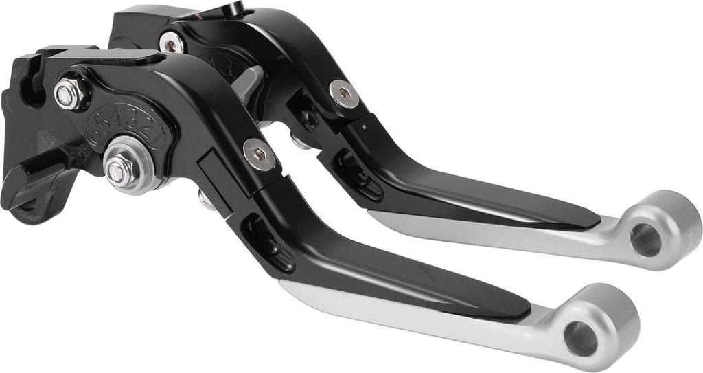 Kurze Lange Brems- und Kupplungshebel für Yamaha WR125X Verstellbare Motorradlenker Bremshebel Aluminiumlegierung Schwarz Griff Silberfarbenes Ende