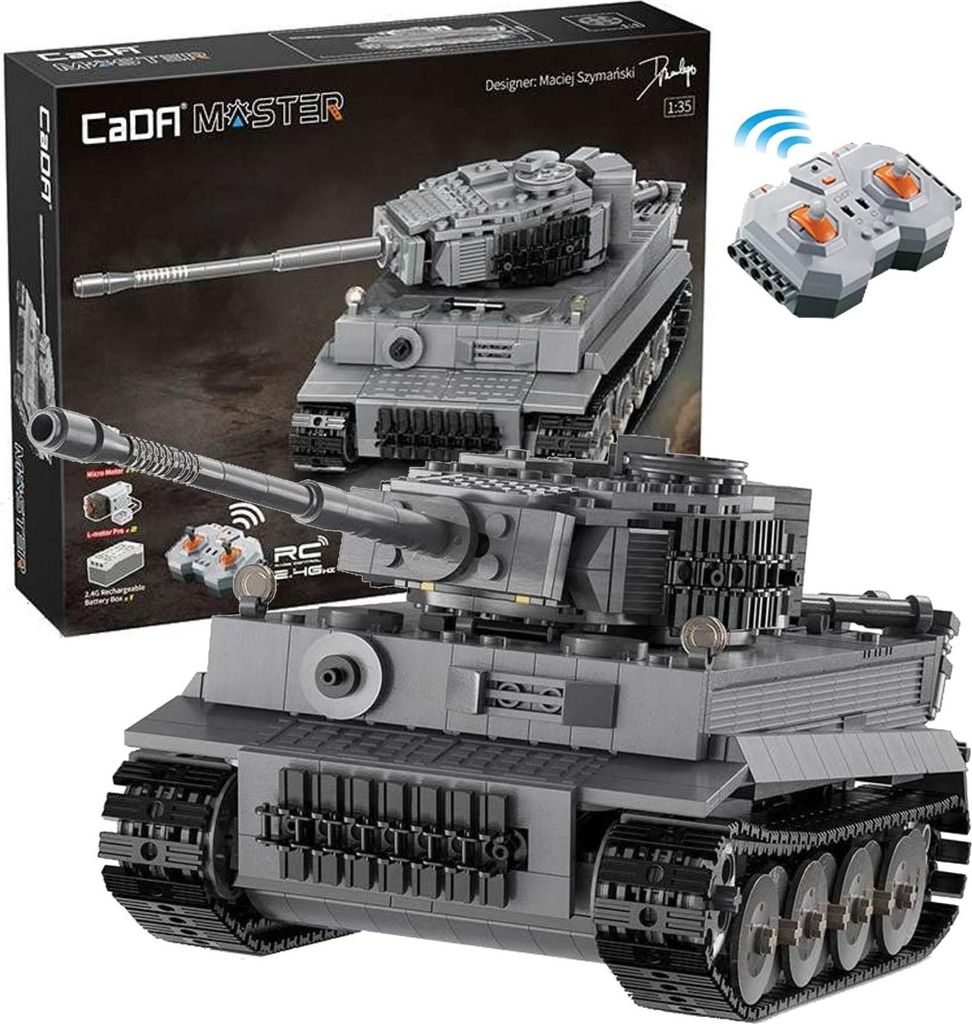 Stavebnice CaDa - tank Tiger R/C 925 dílků na dálkové Obrázek produktu 