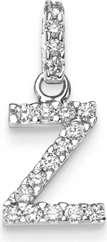Anhänger Buchstabe Z aus 585 Gold Weißgold Diamanten 0.23 ct. TW-SI