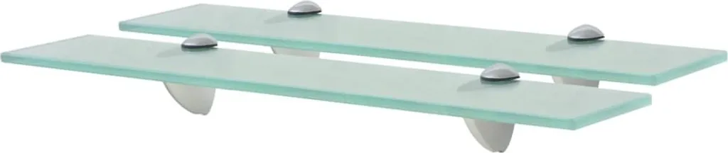 The Living Store Mensole galleggianti 2 pezzi in vetro 50x10 cm 8 mm