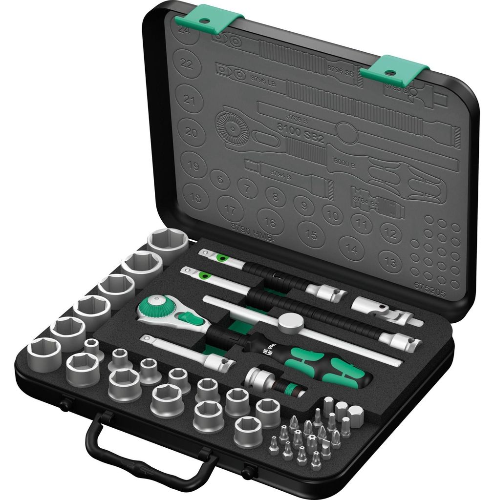 Wera 05003594001, Steckschlüssel-Set, 43 Stück(e), Schwarz, Produktbild 