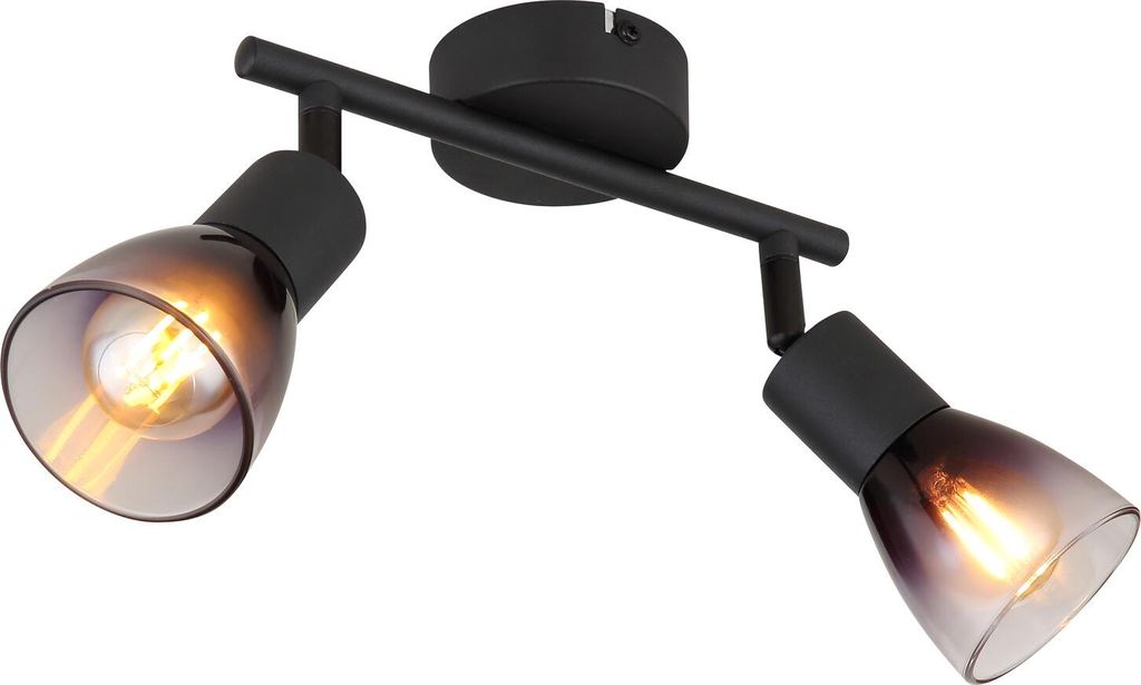 GLOBO 54312-2 SATELLA Strahler Metall schwarz matt, 2x E14