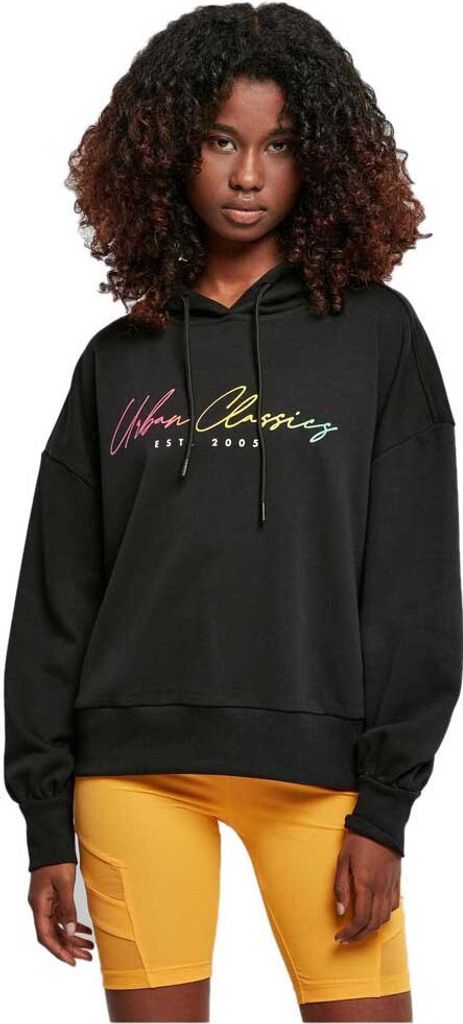 Urban Classics Oversized Rainbow Kapuzenpullover Schwarz L Frau Schwarz L