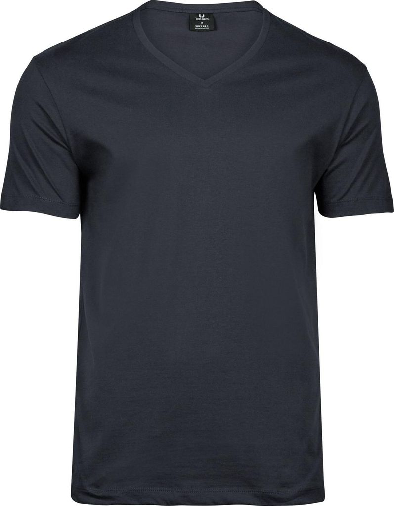 Tee Jays - "Fashion Sof" T-Shirt für Herren, V-Ausschnitt RW10975 (S) (Dunkelgrau)