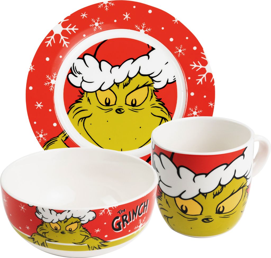 The Grinch Frühstücksset - Merry Grinchmas Geschirr Set Produktbild 