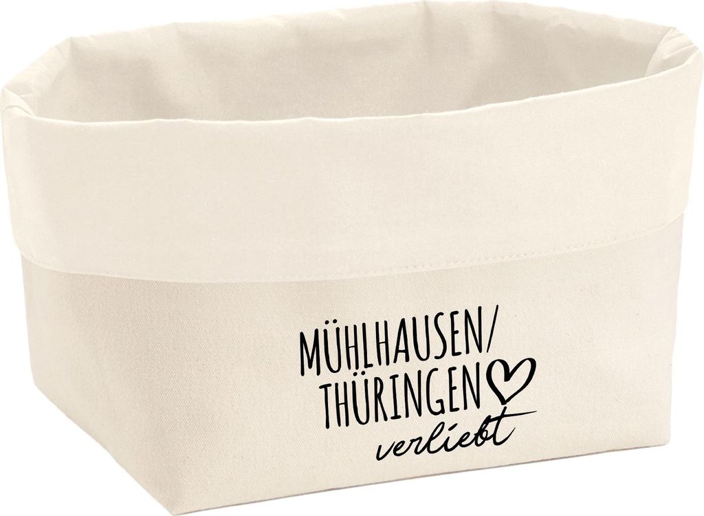 Huuraa Organizer Mühlhausen/Thüringen verliebt 8 Liter Large Canvas Baumwolle Utensilo Geschenkidee