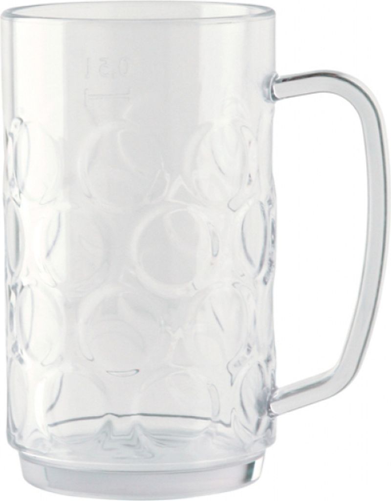 WACA 1761-700 Bierseidel Kunststoffbecher 500 ml glasklar Produktbild 