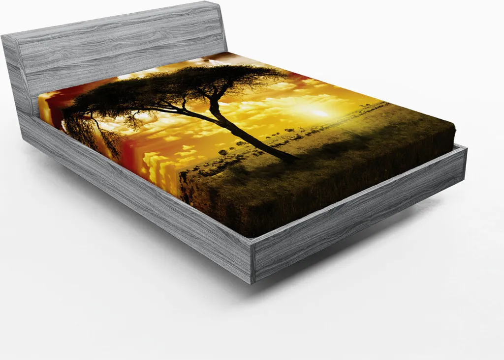Lenzuolo con Angoli ABAKUHAUS Safari 180x200 - Tramonto Africano