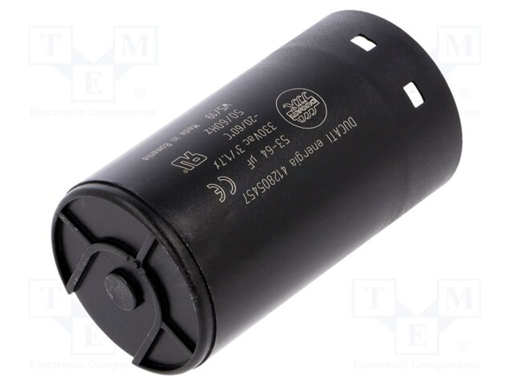 1x Kondensator: elektrolytisch 64uF 10% Ø45,5x84mm  Produktbild 