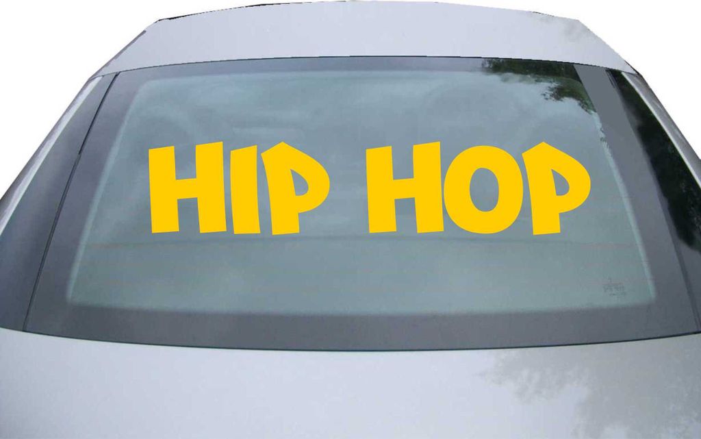 Indigos UG - Aufkleber Heckscheibe & Motorklappe DE7048 - gold - 600x126 mm - Hip Hop Musik Gangsta Style Rap Ghetto - Auto Scheiben Fenster Heckkl...