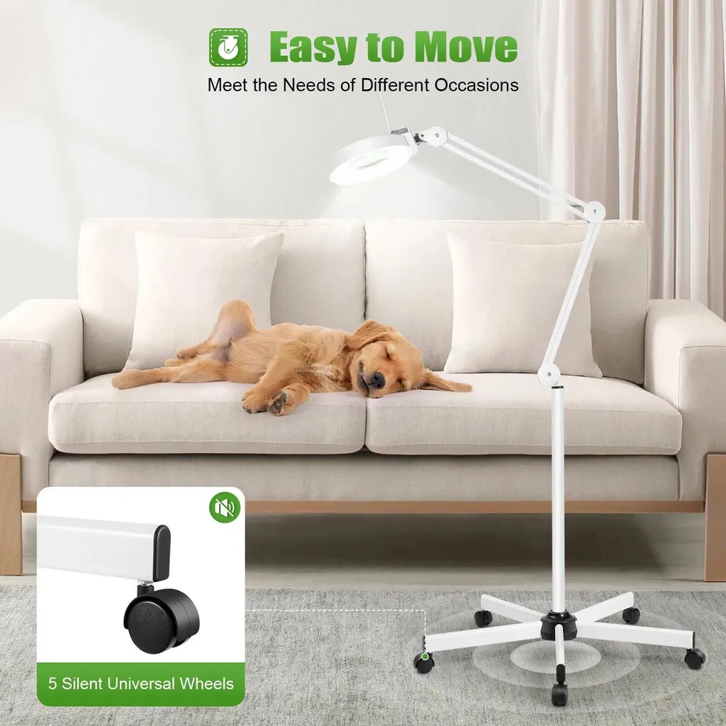 Loupe de table avec éclairage LED articulée pour modélisme