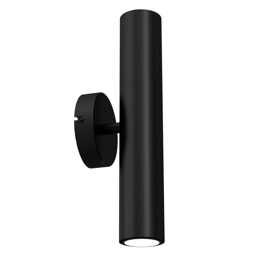 Luminaire Mural Raito Métal Noir Mat 2 Spots GU10 Luminex 30x8x10 cm