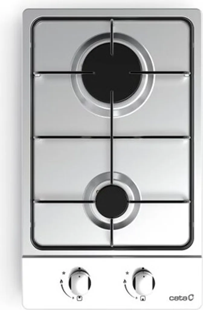 Table de cuisson gaz 2 feux CATA GI 3002 X White domino encastrable
