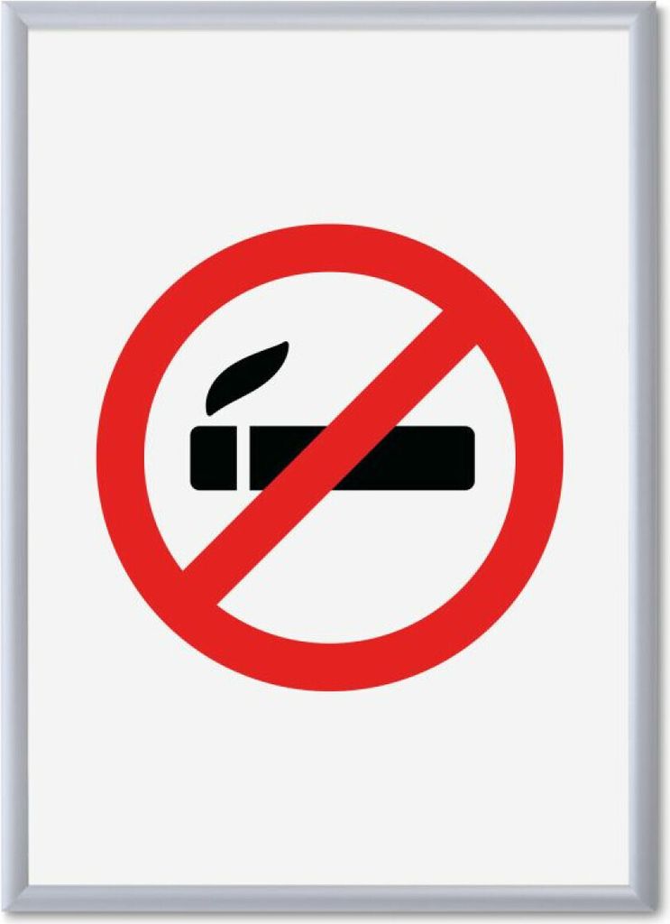 Showdown Klapprahmen - DIN A4 - Komplett-Set - Nicht-Raucher Deutsch - Silber