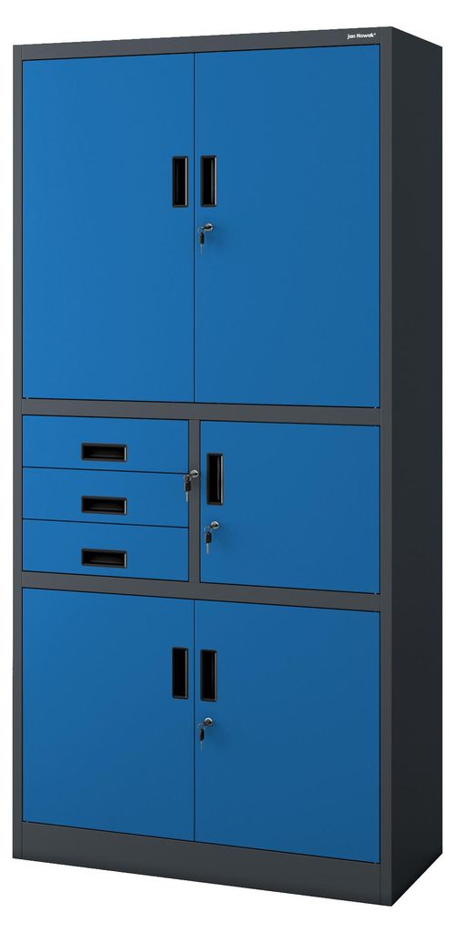 Büroschrank Aktenschrank Tresor Schubladen Geheimfach Produktbild 