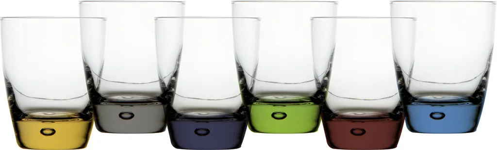 Verres à eau pour réception et fête - Lot de 6 pièces colorées Party
