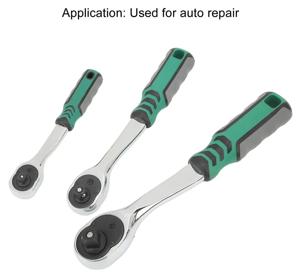 Clé à douille à cliquet 72 dents inox avec système de verrouillage rapide - 19