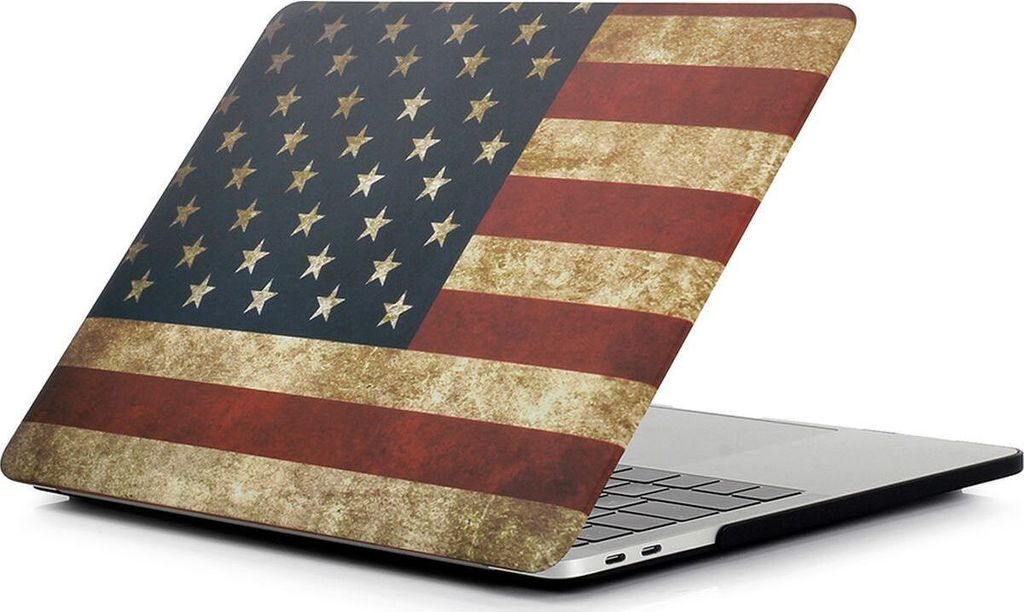 Mobigear Design MacBook Pro 13 Zoll (2016-2023) Hardcase Hülle MacBook Case - US Flag - Model A1706 / A1708 / A1989 / A2159 / A2289 / A2251 / A2338