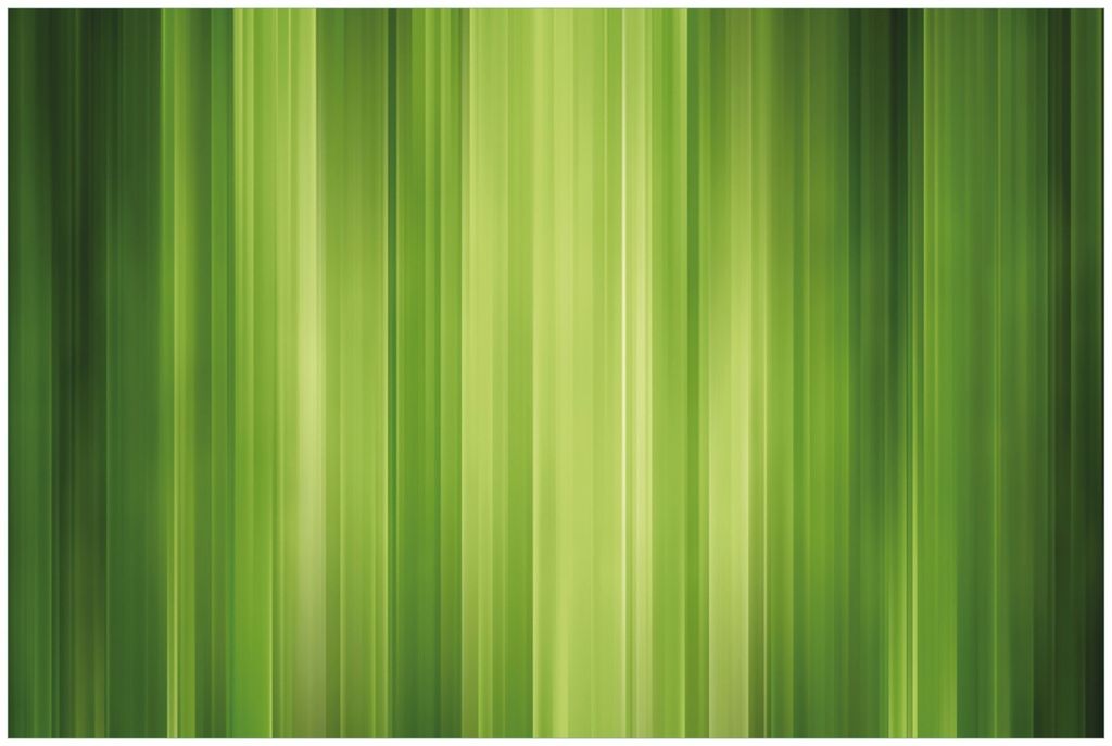 Wallario Premium Glasbild, freischwebende Optik, kräftige Farben, Größe 90 x 60 cm Motiv Grün und schwarz gestreift - Abstraktes Streifenmuster