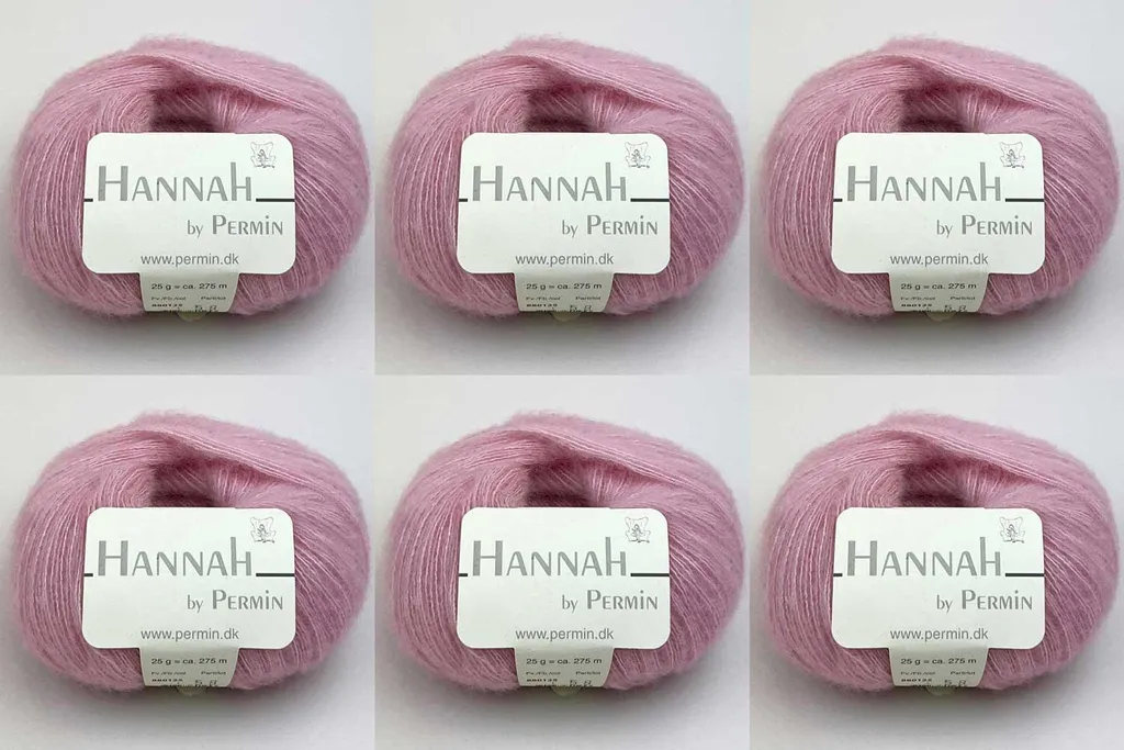 Fil Hannah par Permin : Douceur Laine Soie Cachemire, lot de 600g, couleur 25