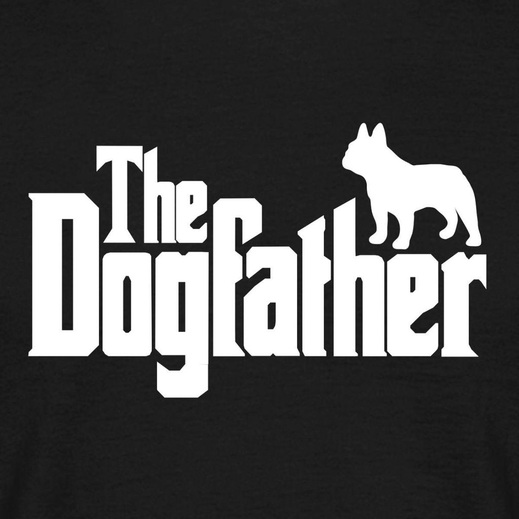 Spreadshirt The Dogfather | French Bulldog Männer T-Shirt, 4XL, Schwarz