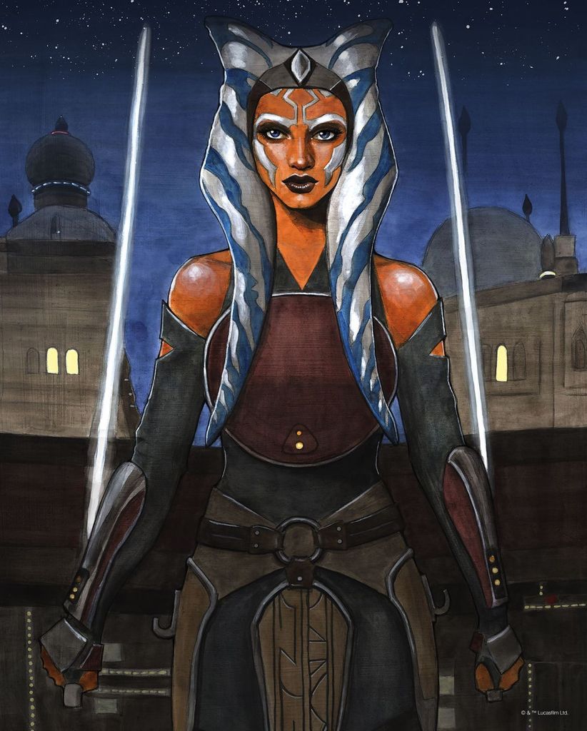 Disney Poster Star Wars Ahsoka Braun und Blau - 612862 - 40 cm x 50 cm