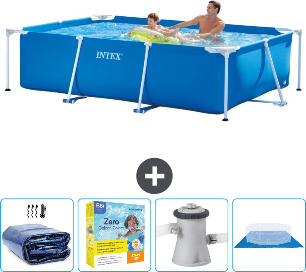 Intex-Schwimmbecken mit rechteckigem Rahmen – 260 x 160 x Produktbild 