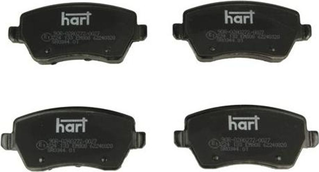HART 224 133 Bremsbelagsatz, Scheibenbremse OE 8671016692 kompatibel mit Dokker, Duster, Lodgy, Logan, Micra, Note, Captur, Clio, Kangoo, Megane, M...