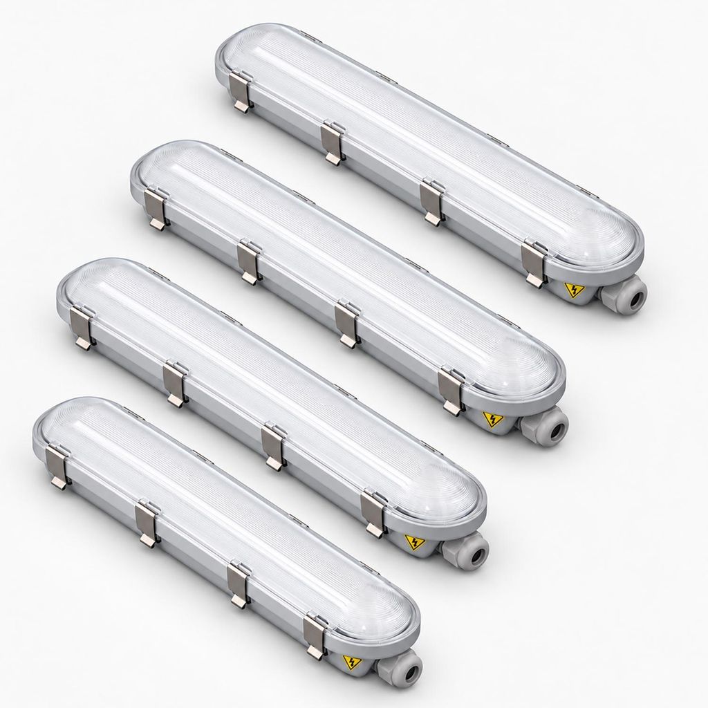 4 x LED Feuchtraumleuchte Wannenleuchte 60cm IP65 9/18W Produktbild 