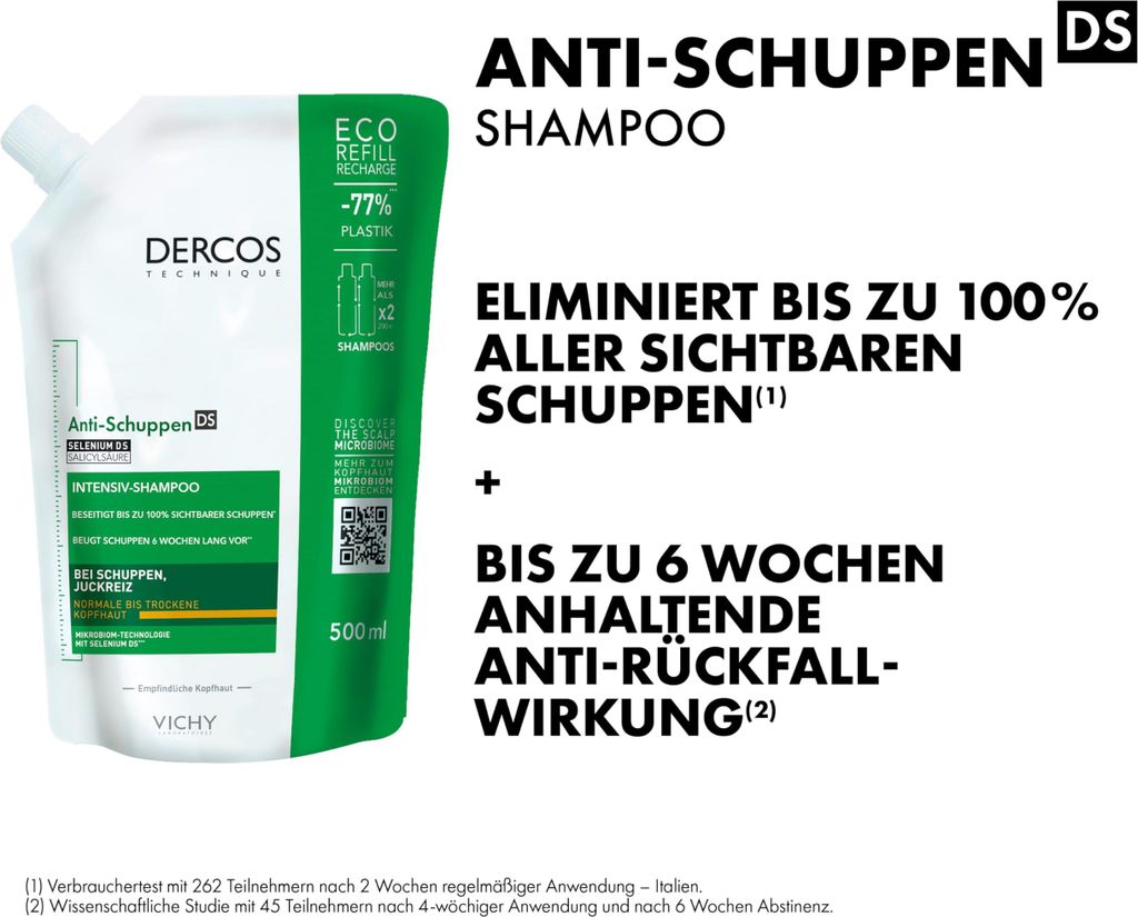 Vichy Dercos Refill Anti-Dandruff Shampoo Dry Hair 500ml Produktbild 3