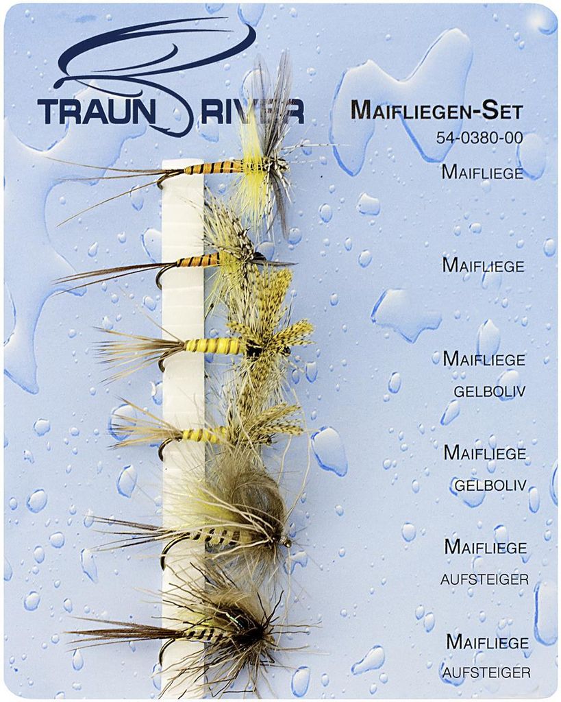 Traun River Fliegensortiment Forellen Maifliegenset