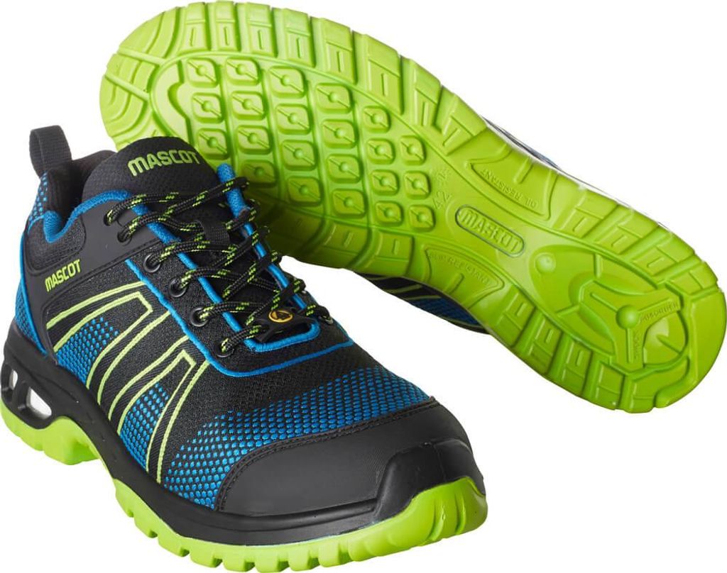 Mascot MASCOT FOOTWEAR ENERGY Sicherheitshalbschuh S1P ESD SRC DGUV Gr.48 schwarzblau/limonengrün