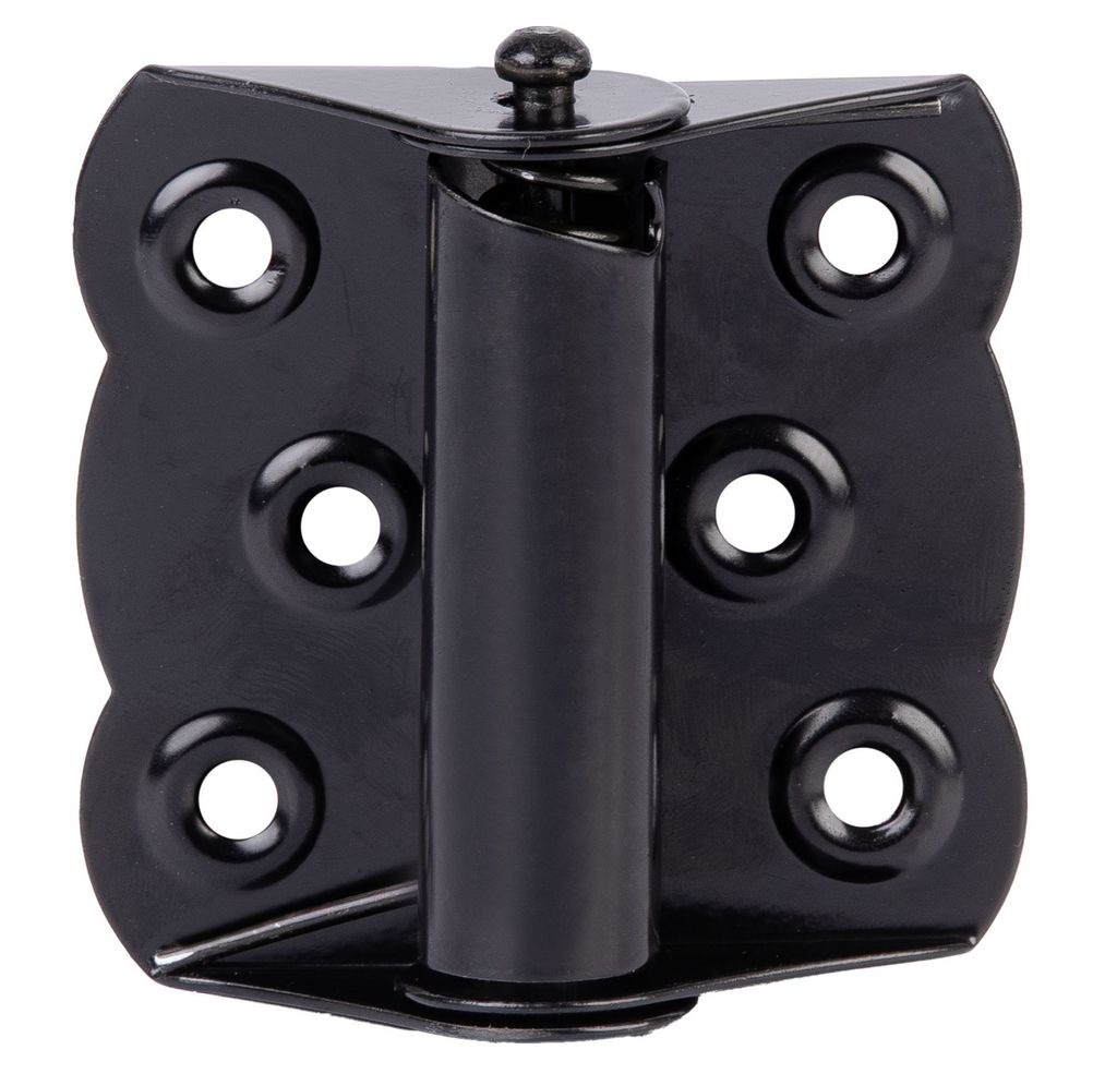 Alberts 839994 Scharnier | selbstschließend | schwarz kunststoffbeschichtet | 70 x 65 x 22 mm | 6er Set