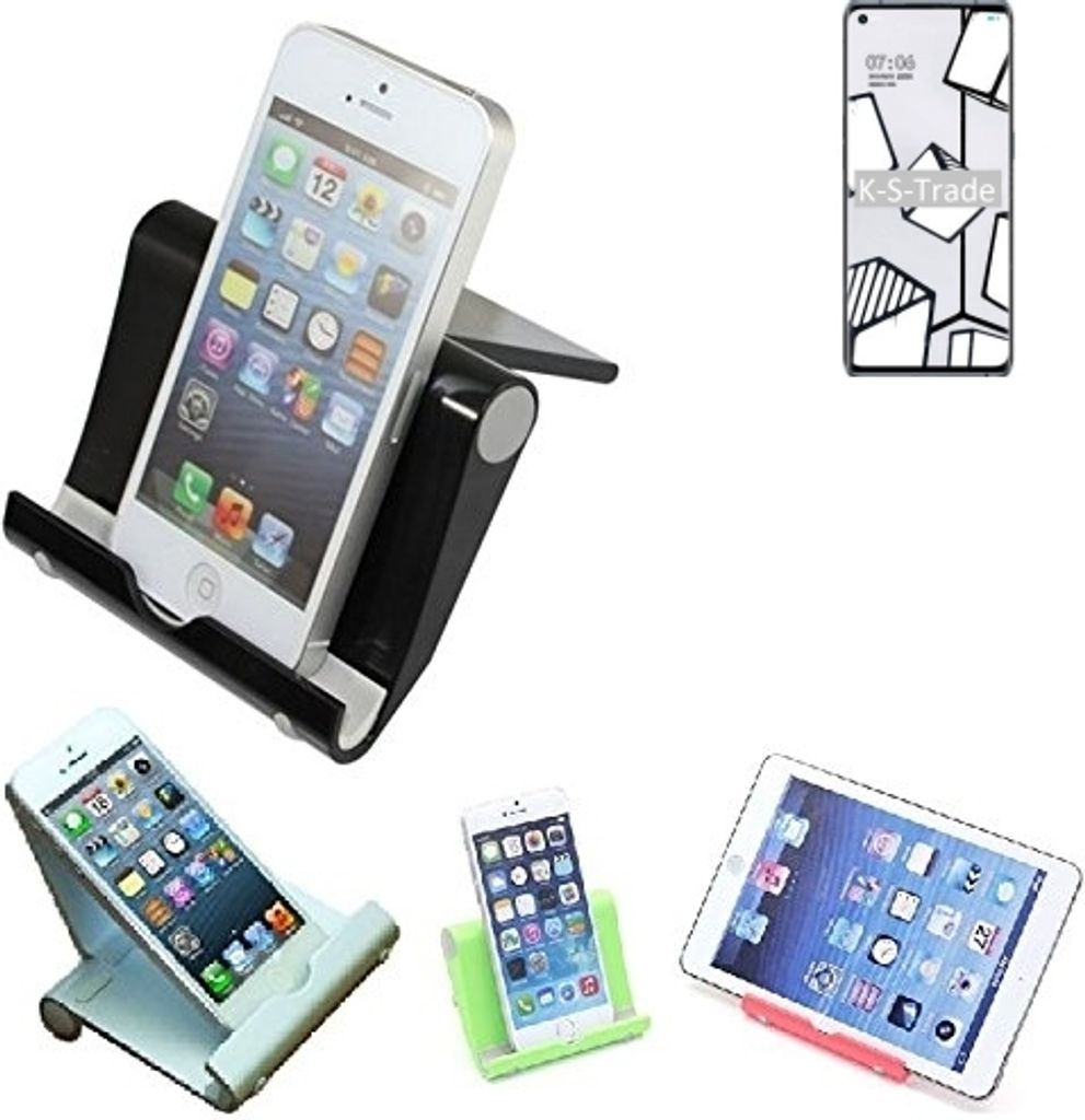K-S-Trade Handy-Ständer kompatibel mit Oppo A55 faltbarer Tischständer Smartphone Tablet Halterung Reise