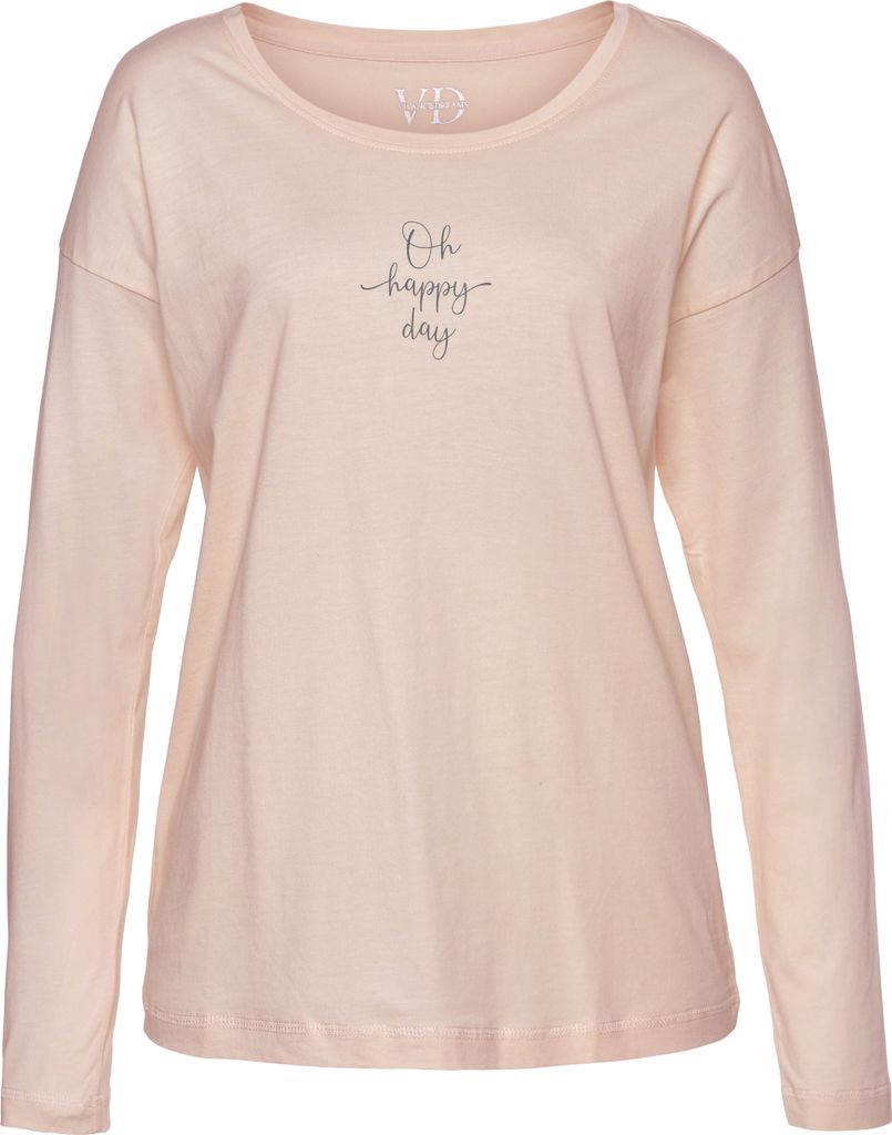 Vivance Dreams Pyjamaoberteil apricot Größe 32/34