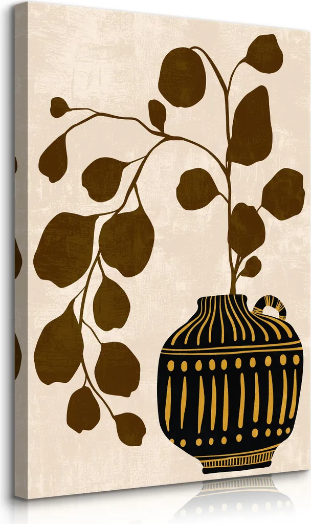 Stampa su Tela UVgel BLÄTTER 80x120cm - Muralo Boho per Interni