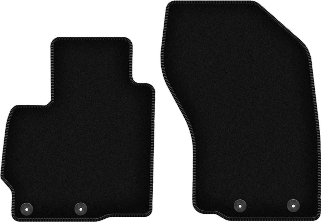 Wielganizator Velours-Autoteppiche vorne – passend für Citroen C-Crosser (Crossover, Bj. 2007-2012) – schwarz, passgenau, mit Befestigungen se...