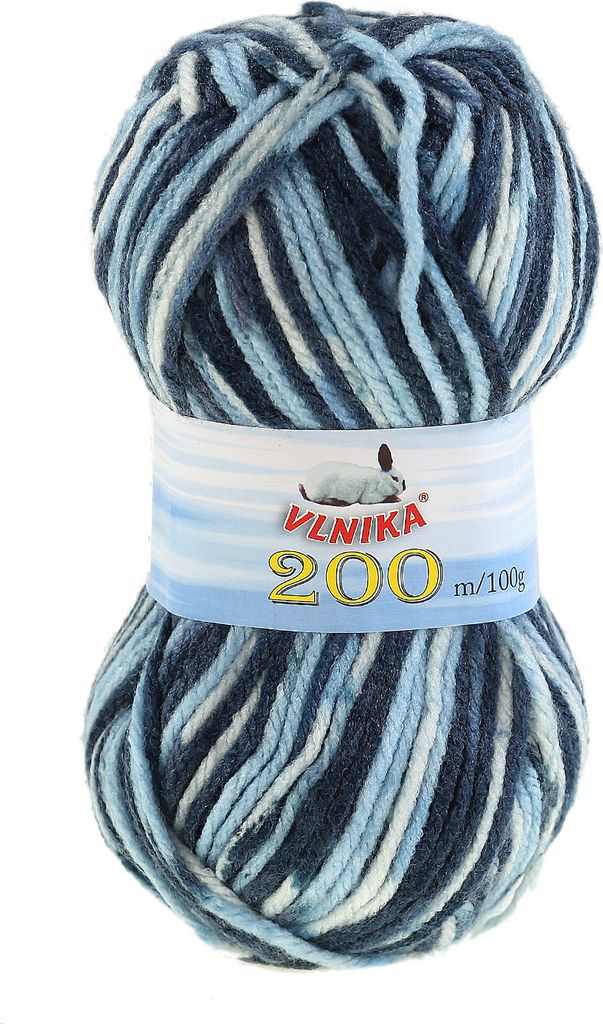 Strickgarn 200 by VLNIKA 100g #14 Blautöne