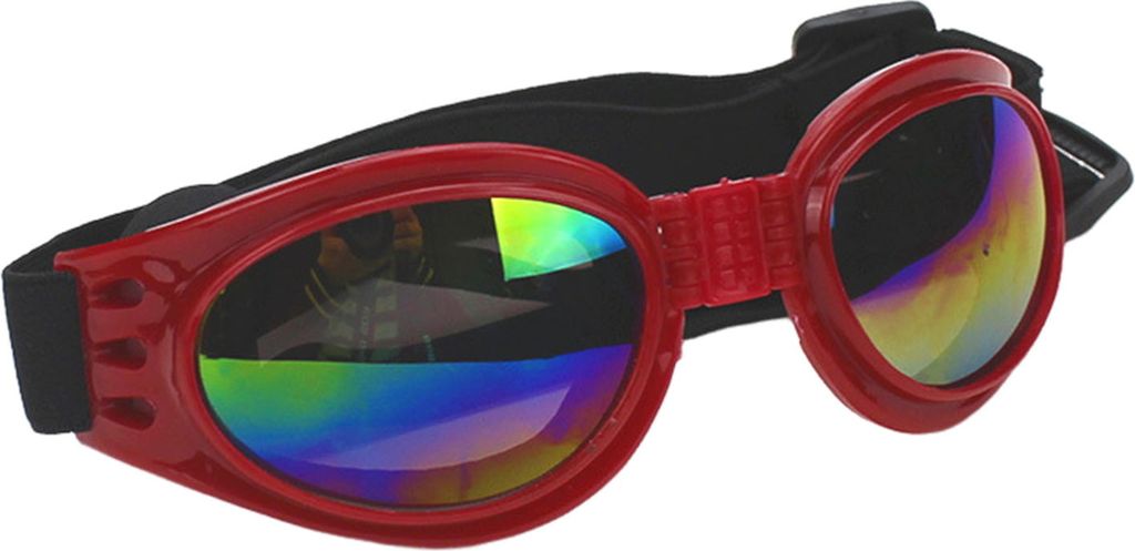 Polarisierte Hunde-Sonnenbrille für kleine Rassen, UV-Schutz, winddichte Sonnenbrille, Haustierbrille, verstellbare, faltbare Brille mit Gummiband...