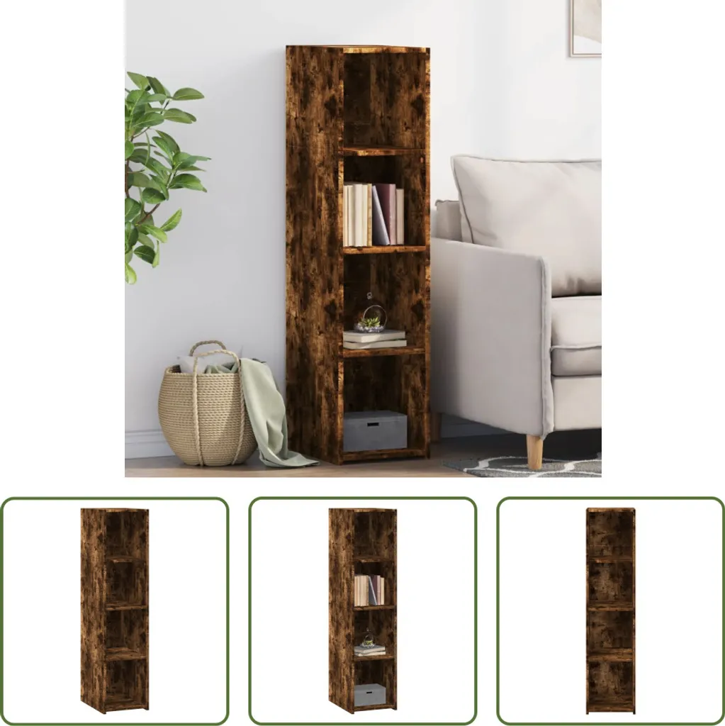 Credenza in Rovere Fumé 30x41x124 cm | Mobile Multifunzione Legno