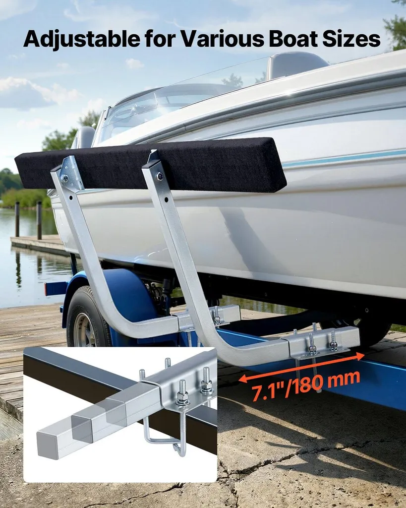 Solution de centrage pour remorque bateau acier épais 2 pièces kit