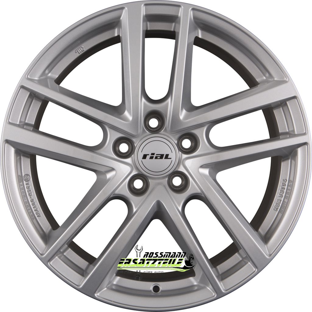 Rial Astorga polar-silber 7.5x18 ET39.5 - LK5/100 ML57.1 Felge Alu