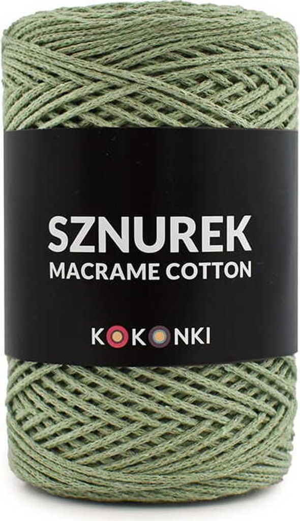 Makramee-Garn Baumwolle 2mm 200m Salbei Kokonki Produktbild 