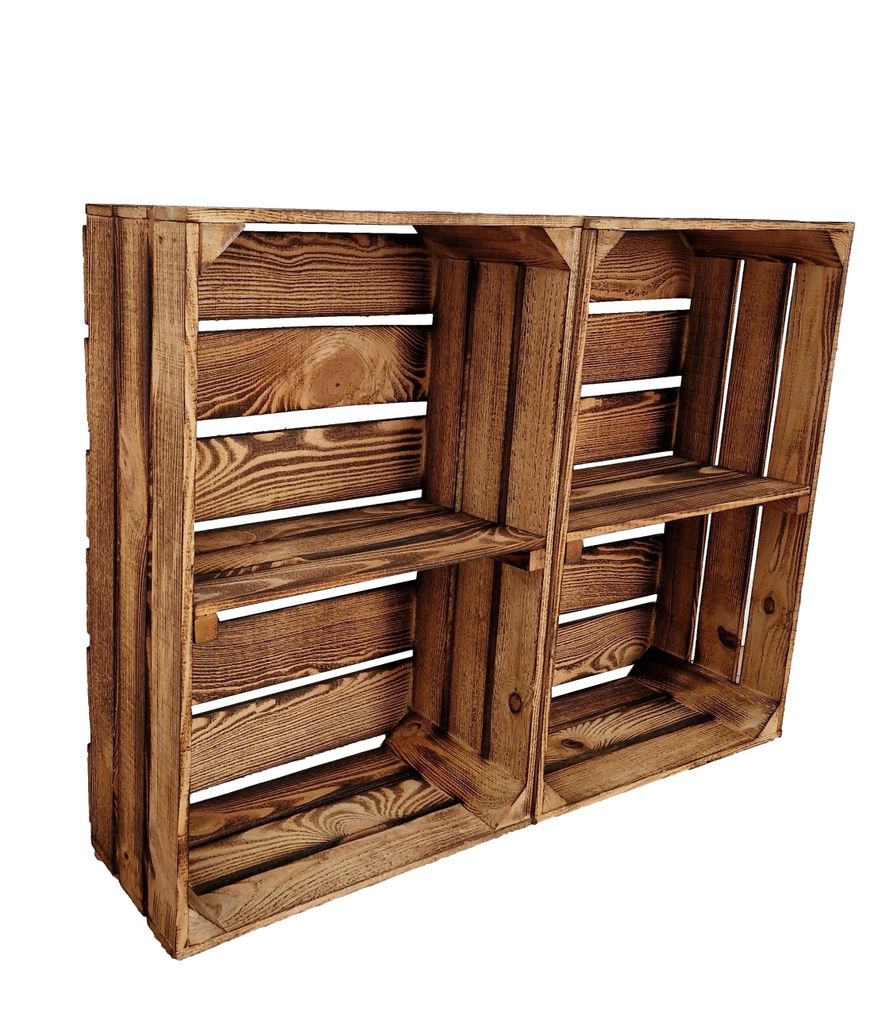2er Holzkisten mit Regal, 60x40x20 cm, Aufbewahrung und Produktbild 