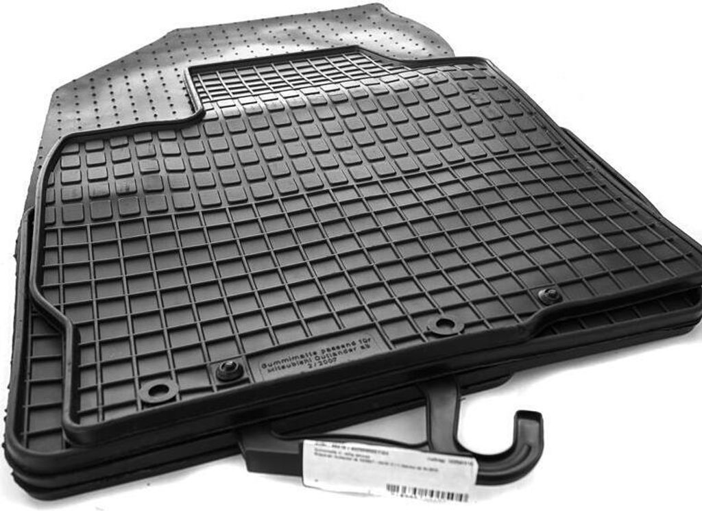Gummi Fußmatten für Mitsubishi Outlander 2007> und Outlander III 2012> Auto Allwetter Gummimatten 4-teilig schwarz