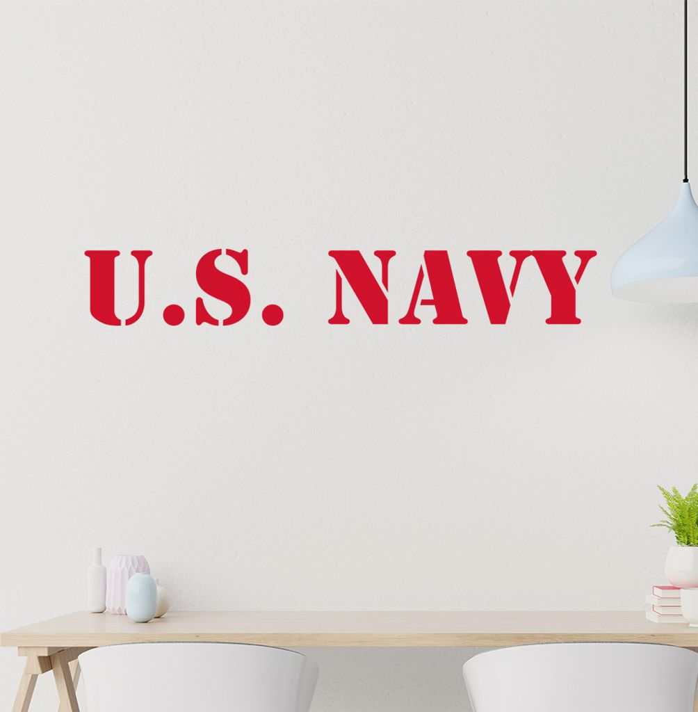 U.S.Navy Wandtattoo in 6 Größen - Wandaufkleber Wall Sticker - Dekoration, Küche, Wohnzimmer, Schlafzimmer, Badezimmer