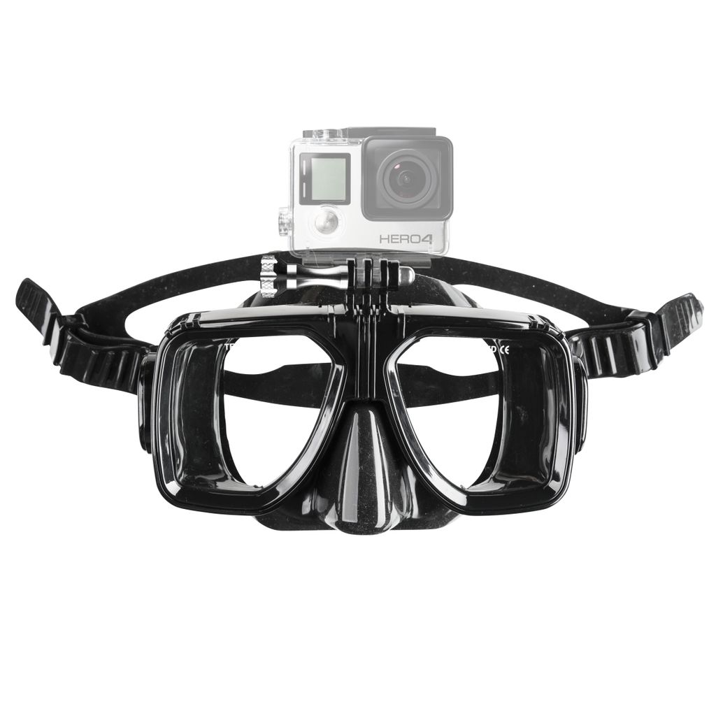 Mantona Taucherbrille mit Befestigung (kompatibel mit GoPro Produktbild 