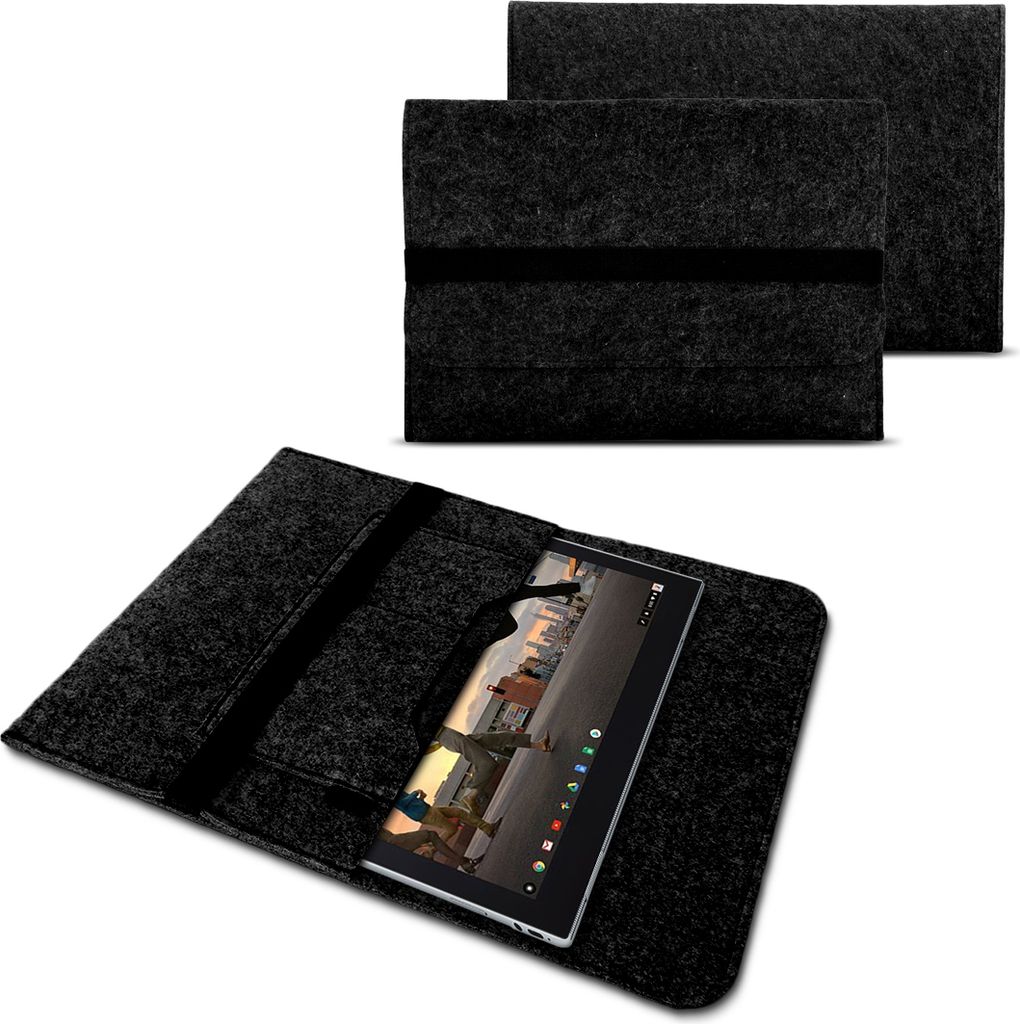 Sleeve Hülle für Lenovo Miix 310 320 300 10,1 Zoll 2in1 Tablet Tasche Filz CoverFarbe:Dunkelgrau